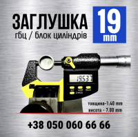 19 мм Заглушка пробка головки блоку циліндрів (гбц) s=1.4 (LENO)