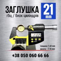 21 мм Заглушка головки блоку гбц-блок циліндрів s=1.4 (LENO)