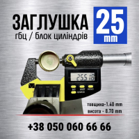 Заглушка блоку циліндрів 25 мм LENO (s=1.4, h=8.7) LENO