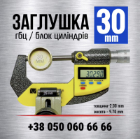 30 мм Заглушка двигателя ГБЦ-БЛОК цилиндров s=2.0 (LENO)
