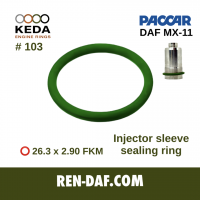 Кільце ущільнювача склянки форсунки DAF Paccar MX11 [26.3x2.90] KEDA
